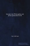 Annalen der Philosophie und philosophischen Kritik (German Edition)