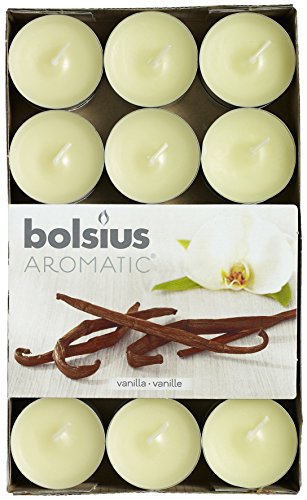 Aromatic Bolsius - Boîte De 30 Bougies Chauffe-Plat 4 Heures Parfumées Vanille