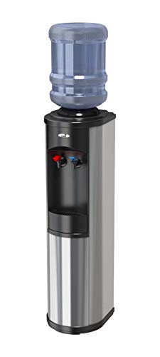 Oasis BTSA1SHS STN w/WTG Artesian Hot 'N Cold Bottled Water Cooler with WaterGuard System, Stainless Steel and Black