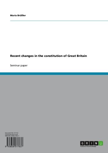 Recent changes in the constitution of Great Britain
