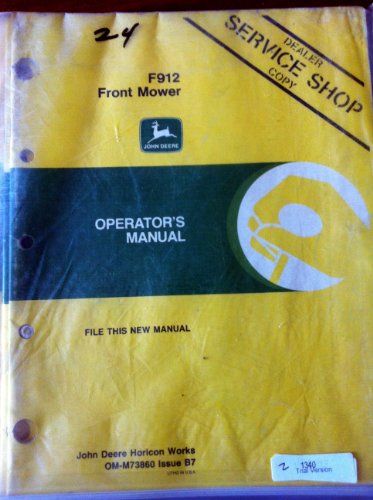 John Deere F912 & F932 Front Mower OEM Operators Manual