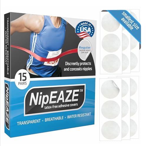 NipEaze - 15pairs - The Original Transparent Nip Protector - Nipple Chafing Prevention - Ultra-Marathon Running Gear