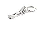 True Utility Slim Clips Key Ring Slim Nail Clippers, Stainless Steel