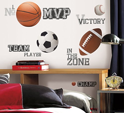 Book Cover RoomMates All Star Sports Saying Peel and Stick Wall Decals