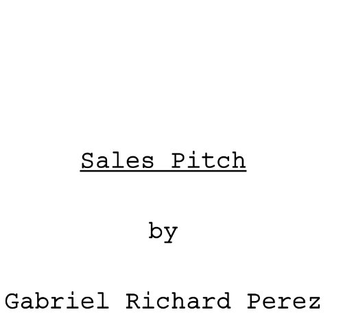 Sales Pitch