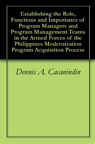 Establishing the Role, Functions and Importance of Program Managers and Program Management Teams in the Armed Forces of the Philippines Modernization Program Acquisition Process
