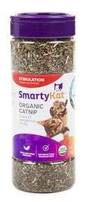 SmartyKat Catnip Natural Pure & Potent Attractant, Stimulating Positive Training Aid for Cats & Kittens, Resealable Shaker Canister, 2 Ounces