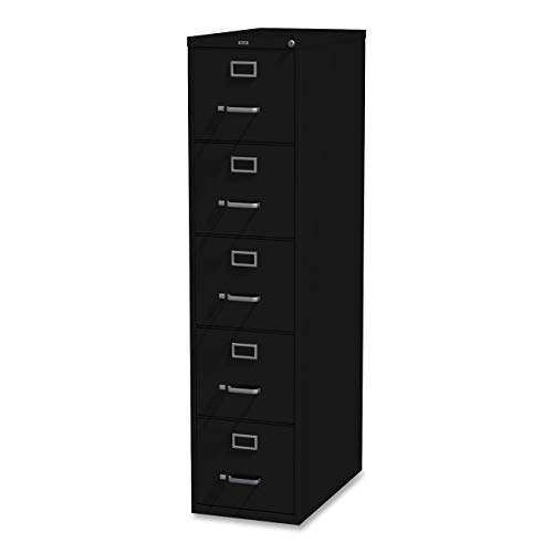 Lorell Commercial Grade Vertical File Cabinet - 5-Drawer, Black