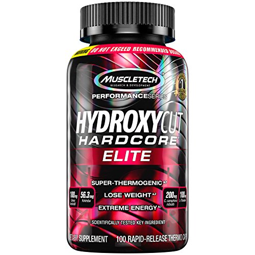 Hydroxycut Hardcore Elite Weight Loss Supplement, Designed for Hardcore Weight Loss, Energy & Enhanced Focus, 50 Servings (100 Pills)