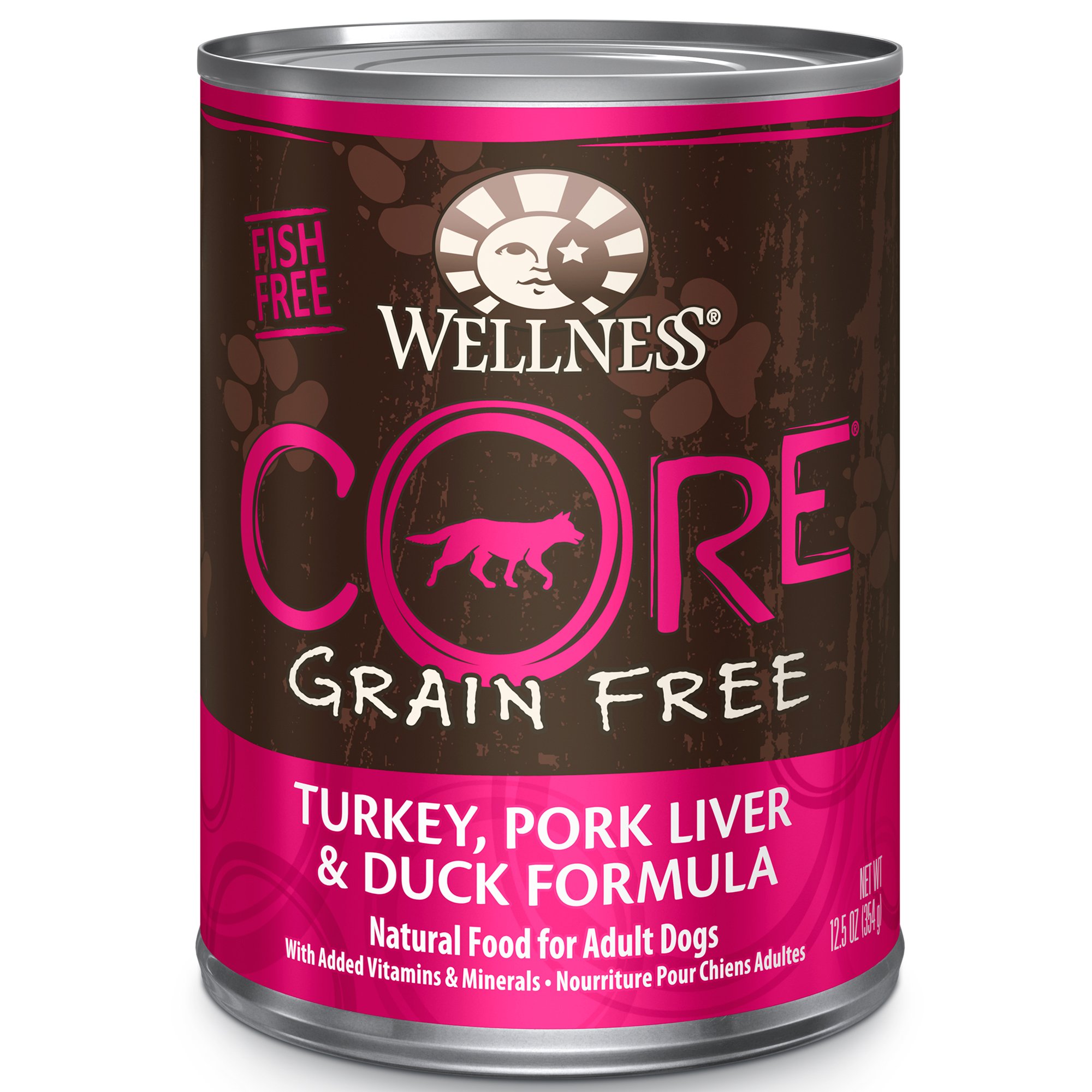 Book Cover Wellness CORE Natural Wet Grain Free Canned Dog Food, Turkey, Pork & Duck, 12.5-Ounce Can (Pack of 12) Wet Food Turkey, Pork & Duck 12.5 Ounce (Pack of 1)