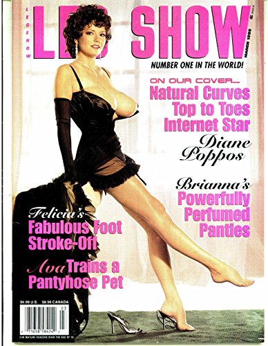 Leg Show Busty Adult Magazine March 1999 Diane Poppos Cover