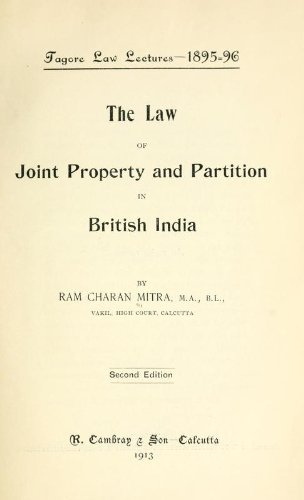 The Law Of Joint Property And Partition In British India