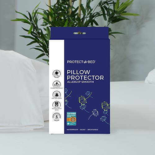 Book Cover Protect-A-Bed AllerZip Smooth Pillow Protectors - King