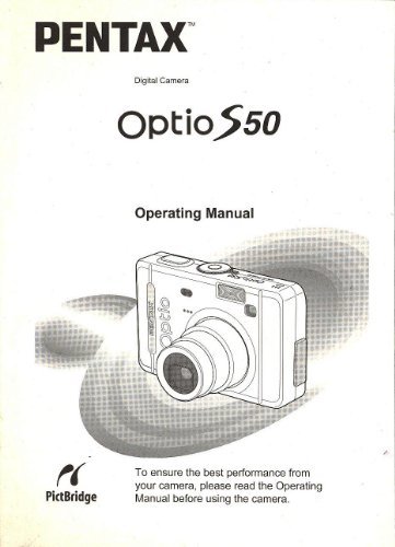 Pentax Optio S50 Digital Camera Original Operating Manual