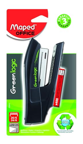 Maped Greenlogic Half Strip Stapler & 400 Staples (353410)
