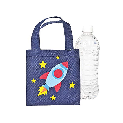 Book Cover Fun Express Mini Space Ship Tote Bags for Summer - Apparel Accessories - Totes - Novelty Totes - Summer - 12 Pieces