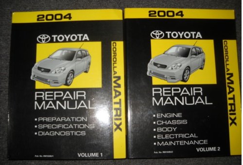 2004 Toyota Corolla Matrix Service Shop Repair Manual Set OEM FACTORY 04 (2 volume set)