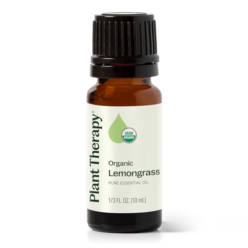Plant Therapy Lemongrass Organic Essential Oil | 100% Pure, USDA Certified Organic, Undiluted | 10 mL (1/3 oz)