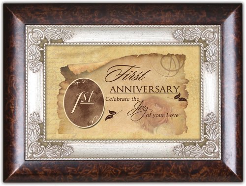 First Anniversary Cottage Garden Italian Inspired Music Box Plays Unchained Melody