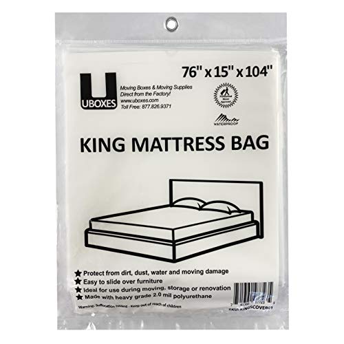 Book Cover uBoxes Moving Supplies King Mattress Cover/Bag 76