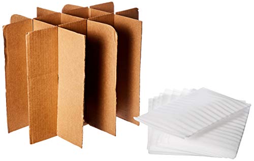 uBoxes Glass Divider Kit, 12 Pouches with 1 Box Cell Divider (GLASSPACK012),CORRUGATED