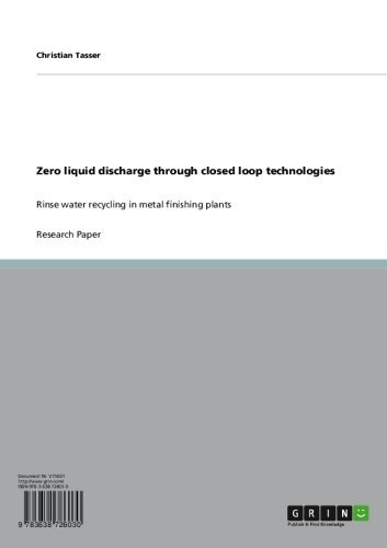 Zero liquid discharge through closed loop technologies: Rinse water recycling in metal finishing plants