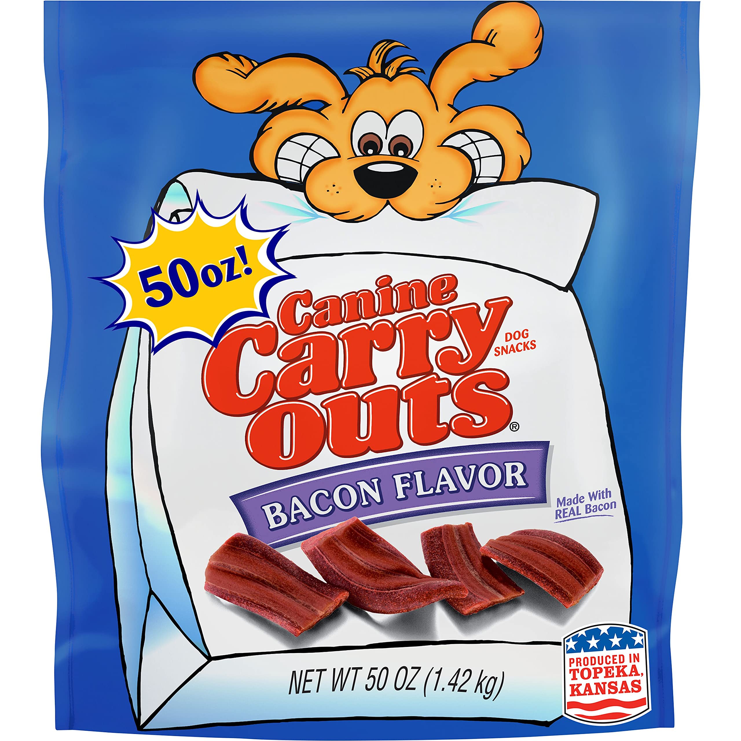 Book Cover Canine Carry Outs Bacon Flavor Dog Treats, 50 Ounce Bag (Discontinued by Manufacturer)
