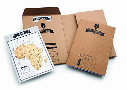 Original Travel Journal – Scratch Off World Map Diary – Beautiful Travel Décor - Scratch Poster Travelogue – Contains 8 Scratch Off Map Pages with Countries, Cities, & States – Great Travel Gift