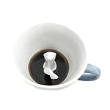 Creature Cups Sea Otter Ceramic Cup (11 Ounce, Wedgewood Blue)| Hidden Animal Inside | Holiday and Birthday Gift for Coffee & Tea Lovers
