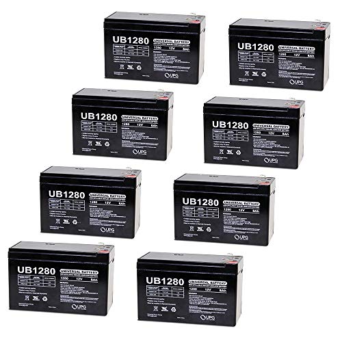 Universal Power Group UB1280 12V 8Ah Compatible Battery for APC SmartUPS 1400RM 2200RM3U - 8 Pack