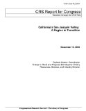 California's San Joaquin Valley: A Region in Transition