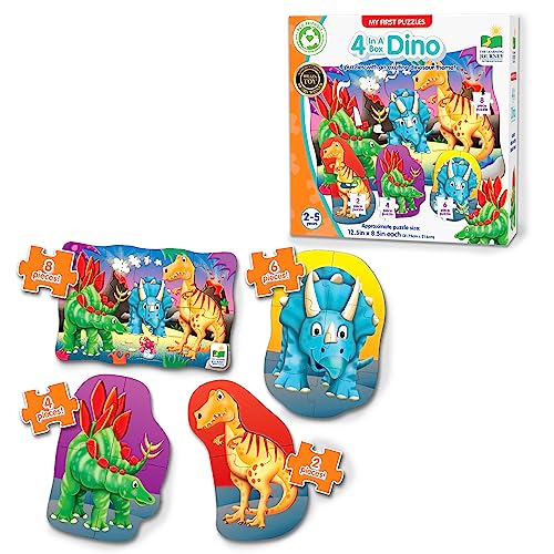 Book Cover The Learning Journey: My First Puzzle Sets 4-In-A-Box Dinosaur – Dinosaur Puzzle Sets - Educational Toddler Toys & Activities for Children Ages 2-5