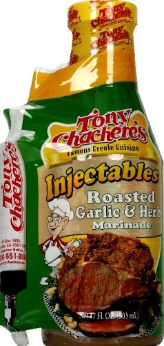 Book Cover Tony Chachere's Marinade Roasted Garlic & Herb W/ Injector - 17 oz