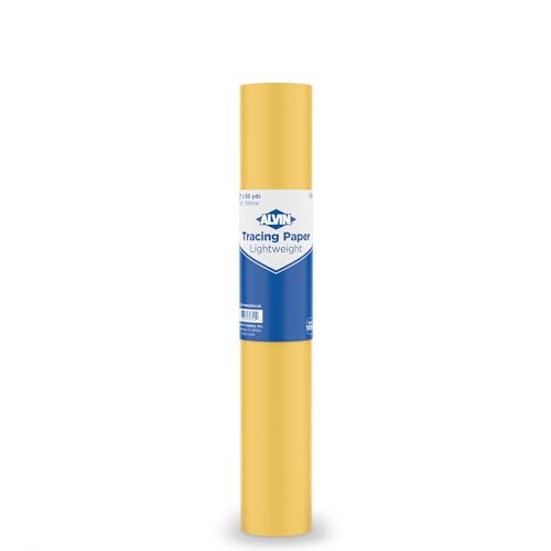 Alvin 55Y-G Lightweight Yellow Tracing Paper Roll 12" x 50yd