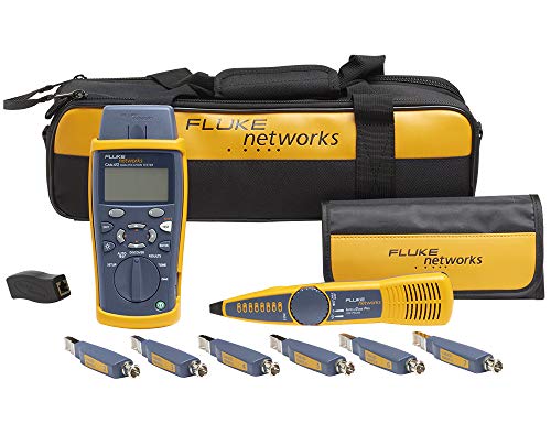 Book Cover Fluke Networks CIQ-KIT Copper Qualification Tester Kit Qualifies and Troubleshoots Category 5-6A Cabling for 10/100/Gig Ethernet, Coax, and VoIP, Includes IntelliTone Pro 200 & Remote ID Kit