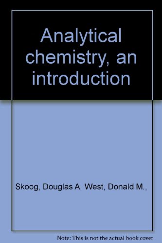 Analytical chemistry, an introduction