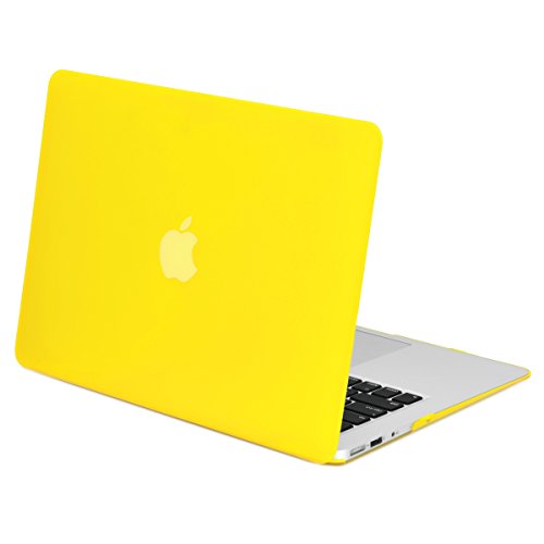 NEW ARRIVALS! TopCaseÂ® Rubberized YELLOW Hard Case Cover for Macbook Air 13" (A1369 and A1466) with TopCase Mouse Pad