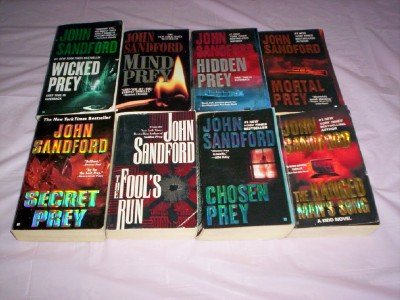 John Sandford - (Set of 8) - Not a Boxed Set (Mortal Prey - Hidden Prey - Chosen Prey - The Hanged Man's Song - Wicked Prey - Mind Prey - The Fool's Run - Secret Prey)