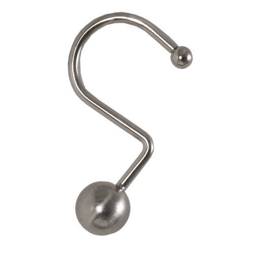 Maytex Mills Metal Ball Shower Ring, Brushed Nickel