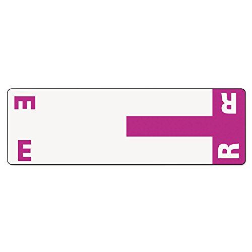 Smead AlphaZ NCC Color-Coded Labels, Letters E&R, Purple, 100 Labels per Pack (67156)