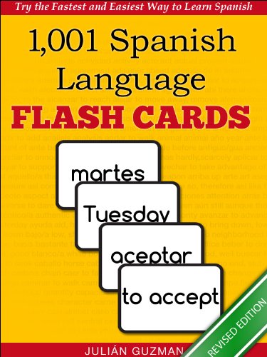 Book Cover 1,001+ Spanish Language Flash Cards: The Fastest Way to Get Started in Spanish [Revised Edition] (Learn to Speak...Series)