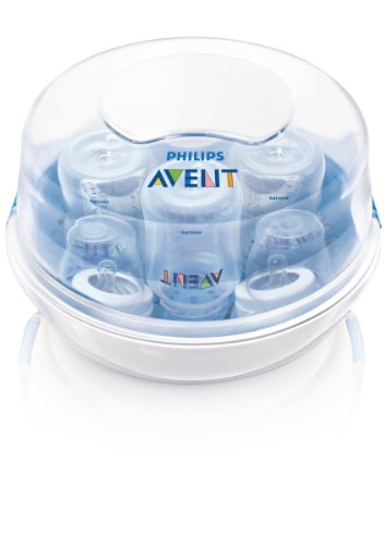 Book Cover Philips Avent Microwave Steam Sterilizer for Baby Bottles, Pacifiers, Cups and More, SCF281/05