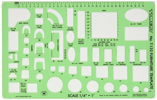 Timely 132T Furniture Template, 1/4"