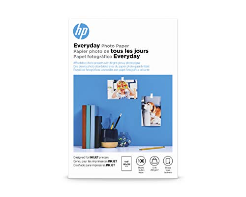 Book Cover HP Everyday Photo Paper | Glossy | 4x6 | 100 Sheets