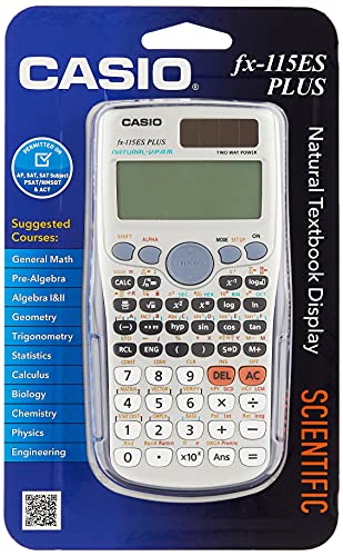 Book Cover FX-115ESPLUS Casio FX115ESPLUS Scientific Calculator Black 1-Pack 1