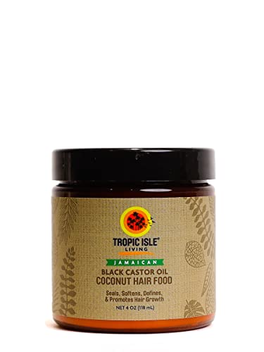 Tropic Isle Living Coconut Jamaican Black Castor Oil Hair Food 4 oz