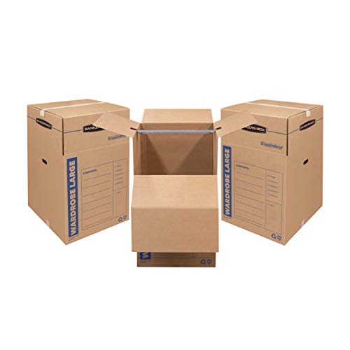 Book Cover Bankers Box SmoothMove Wardrobe Moving Boxes, Tall, 24 x 24 x 40 Inches, 3 Pack (7711001)