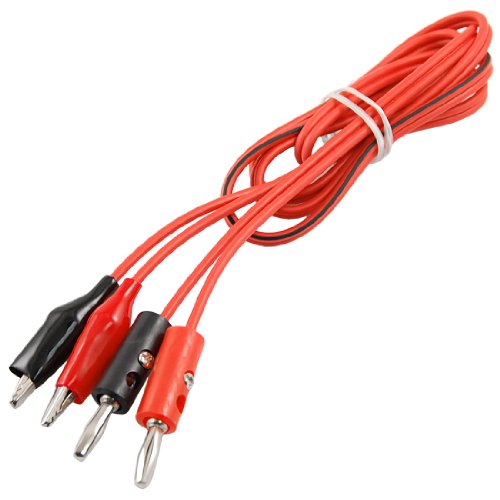 Alligator Test Lead Clip To Banana Plug Probe Cable 90cm