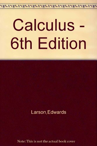 Calculus - 6th Edition