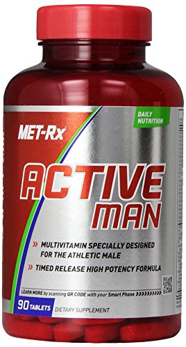 MET-Rx Active Man Multivitamin for Men, with Vitamins D, C, E, and B12, 90 Tablets